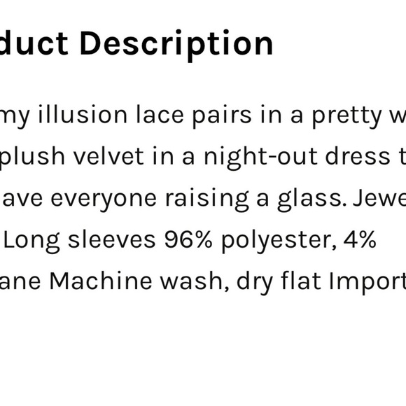 Gorgeous Vero Moda Carola Black Velvet Mini Dress Sheer Long Sleeves Small - Picture 6 of 6